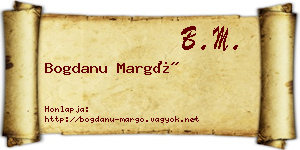 Bogdanu Margó névjegykártya